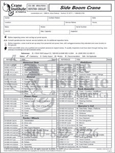 Side Boom Tractor Cranes Annual/Periodic Inspection Checklist