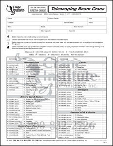 Telescoping Boom Crane Annual/Periodic Inspection Checklist