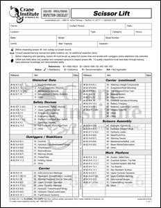 ANSI Standard Changes Scissor Lifts Annual/Periodic Inspection Checklist