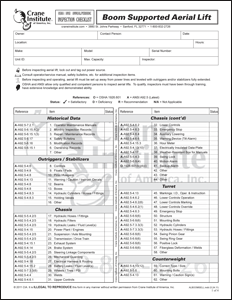 Boom Supported Aerial Lift Annual/Periodic Inspection Checklist